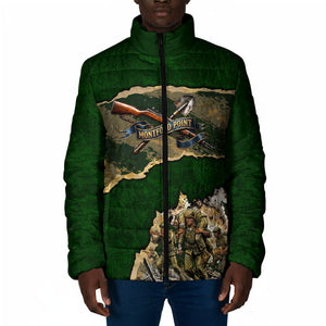 Montford Point Marines Not Above You Padded Jacket Iwo Jima Military Map Camouflage Vintage Art