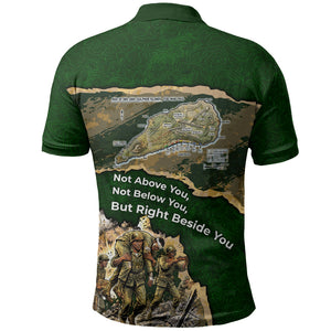 Montford Point Marines Not Above You Polo Shirt Iwo Jima Military Map Camouflage Vintage Art