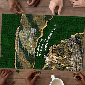 Montford Point Marines Not Above You Puzzle Iwo Jima Military Map Camouflage Vintage Art
