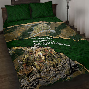 Montford Point Marines Not Above You Quilt Bed Set Iwo Jima Military Map Camouflage Vintage Art