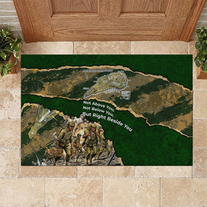 Montford Point Marines Not Above You Rubber Doormat Iwo Jima Military Map Camouflage Vintage Art