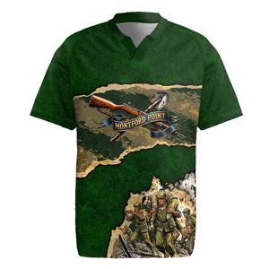 Montford Point Marines Not Above You Rugby Jersey Iwo Jima Military Map Camouflage Vintage Art