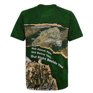 Montford Point Marines Not Above You Rugby Jersey Iwo Jima Military Map Camouflage Vintage Art