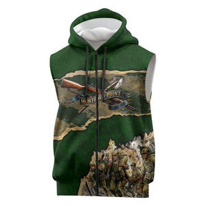 Montford Point Marines Not Above You Sleeveless Zip Hoodie Iwo Jima Military Map Camouflage Vintage Art