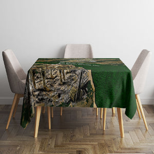 Montford Point Marines Not Above You Tablecloth Iwo Jima Military Map Camouflage Vintage Art