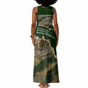 Montford Point Marines Not Above You Tank Maxi Dress Iwo Jima Military Map Camouflage Vintage Art