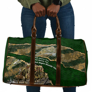 Montford Point Marines Not Above You Travel Bag Iwo Jima Military Map Camouflage Vintage Art