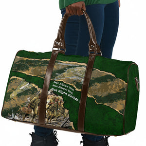 Montford Point Marines Not Above You Travel Bag Iwo Jima Military Map Camouflage Vintage Art