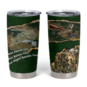 Montford Point Marines Not Above You Tumbler Cup Iwo Jima Military Map Camouflage Vintage Art