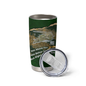 Montford Point Marines Not Above You Tumbler Cup Iwo Jima Military Map Camouflage Vintage Art