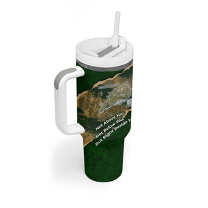 Montford Point Marines Not Above You Tumbler With Handle Iwo Jima Military Map Camouflage Vintage Art