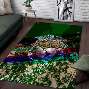 Montford Point Marines 1942 The First 20000 Area Rug Vintage Vinyl Record Camouflage Graffiti Art