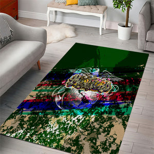 Montford Point Marines 1942 The First 20000 Area Rug Vintage Vinyl Record Camouflage Graffiti Art