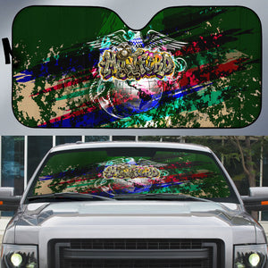 Montford Point Marines 1942 The First 20000 Auto Sun Shade Vintage Vinyl Record Camouflage Graffiti Art