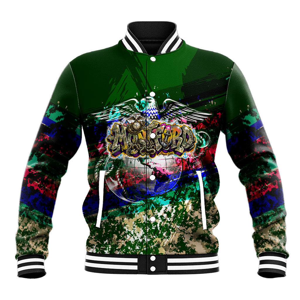 Montford Point Marines 1942 The First 20000 Baseball Jacket Vintage Vinyl Record Camouflage Graffiti Art
