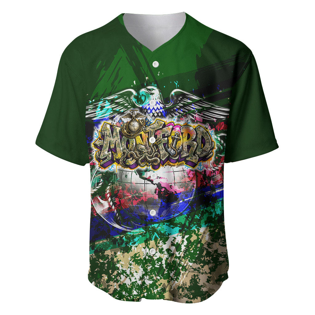 Montford Point Marines 1942 The First 20000 Baseball Jersey Vintage Vinyl Record Camouflage Graffiti Art