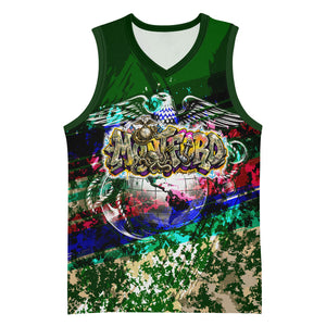 Montford Point Marines 1942 The First 20000 Basketball Jersey Vintage Vinyl Record Camouflage Graffiti Art