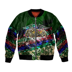 Montford Point Marines 1942 The First 20000 Bomber Jacket Vintage Vinyl Record Camouflage Graffiti Art