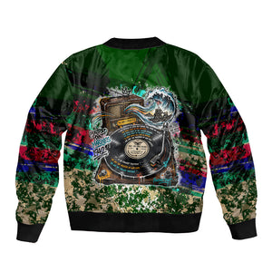 Montford Point Marines 1942 The First 20000 Bomber Jacket Vintage Vinyl Record Camouflage Graffiti Art