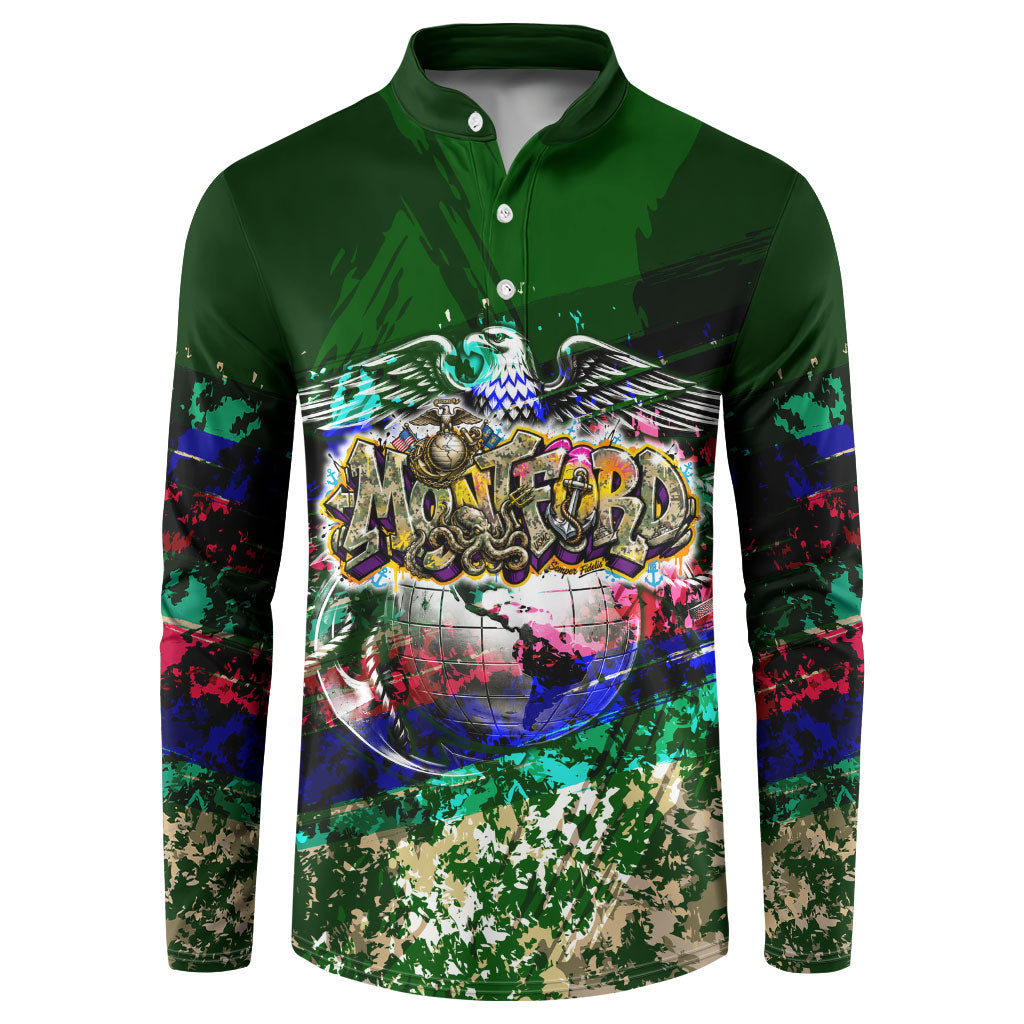 Montford Point Marines 1942 The First 20000 Button Sweatshirt Vintage Vinyl Record Camouflage Graffiti Art