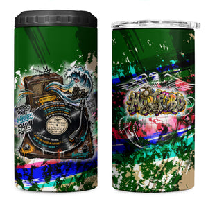 Montford Point Marines 1942 The First 20000 4 in 1 Can Cooler Tumbler Vintage Vinyl Record Camouflage Graffiti Art