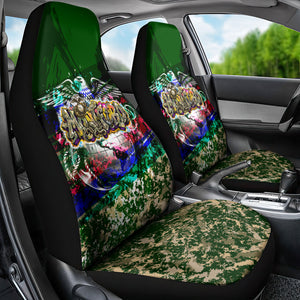 Montford Point Marines 1942 The First 20000 Car Seat Cover Vintage Vinyl Record Camouflage Graffiti Art