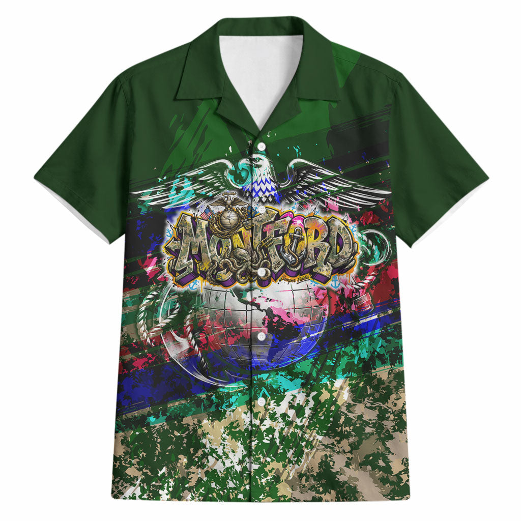 Montford Point Marines 1942 The First 20000 Hawaiian Shirt Vintage Vinyl Record Camouflage Graffiti Art