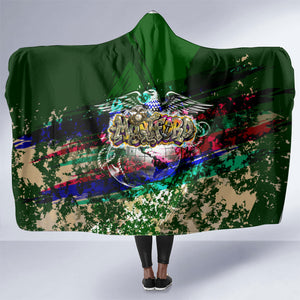 Montford Point Marines 1942 The First 20000 Hooded Blanket Vintage Vinyl Record Camouflage Graffiti Art