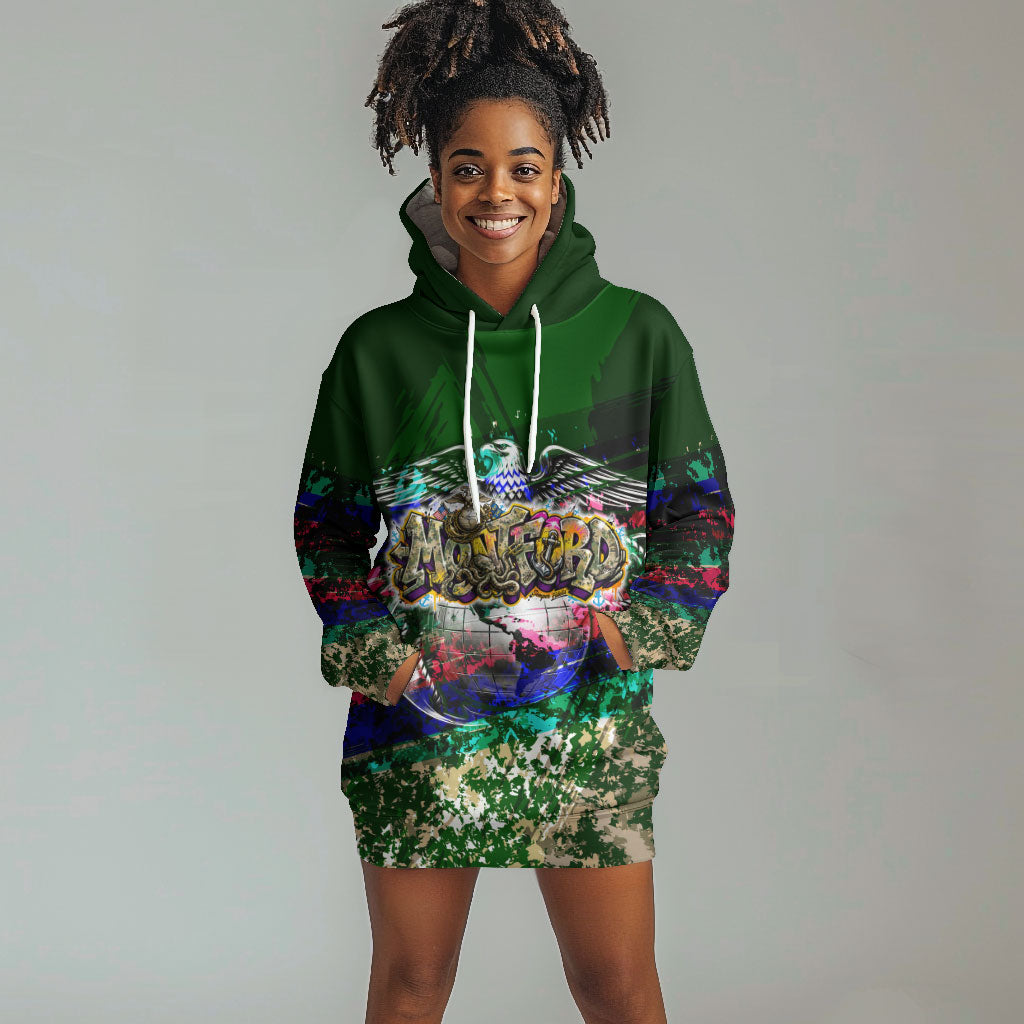 Montford Point Marines 1942 The First 20000 Hoodie Dress Vintage Vinyl Record Camouflage Graffiti Art