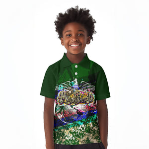 Montford Point Marines 1942 The First 20000 Kid Polo Shirt Vintage Vinyl Record Camouflage Graffiti Art