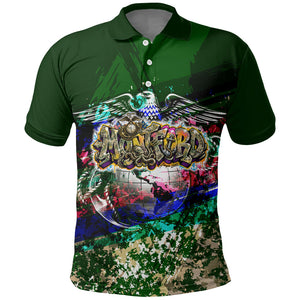 Montford Point Marines 1942 The First 20000 Polo Shirt Vintage Vinyl Record Camouflage Graffiti Art