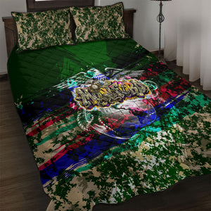 Montford Point Marines 1942 The First 20000 Quilt Bed Set Vintage Vinyl Record Camouflage Graffiti Art