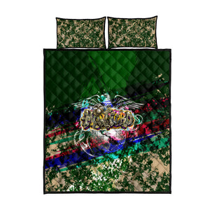 Montford Point Marines 1942 The First 20000 Quilt Bed Set Vintage Vinyl Record Camouflage Graffiti Art