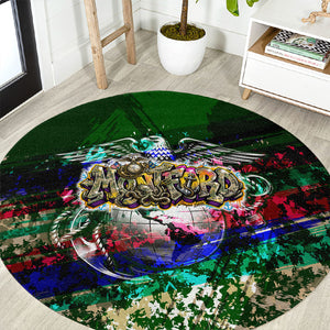 Montford Point Marines 1942 The First 20000 Round Carpet Vintage Vinyl Record Camouflage Graffiti Art