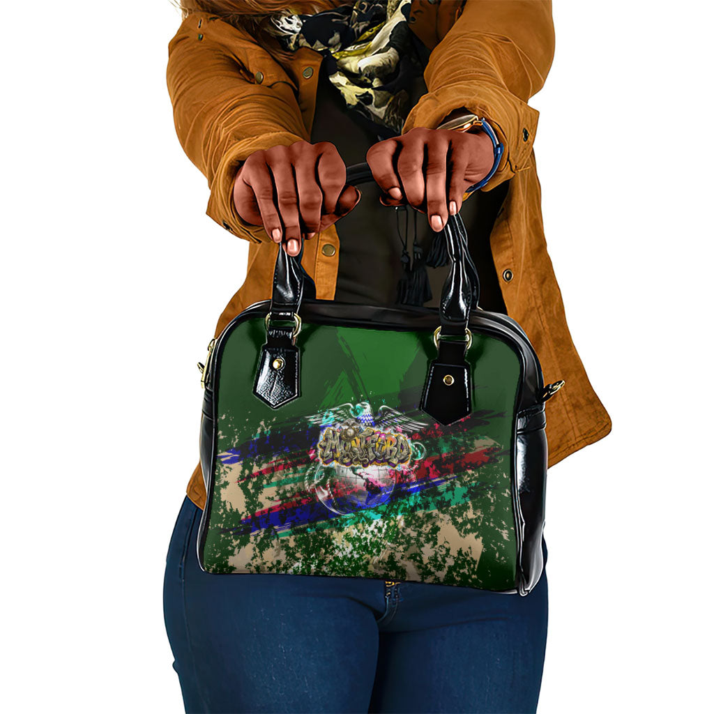 Montford Point Marines 1942 The First 20000 Shoulder Handbag Vintage Vinyl Record Camouflage Graffiti Art