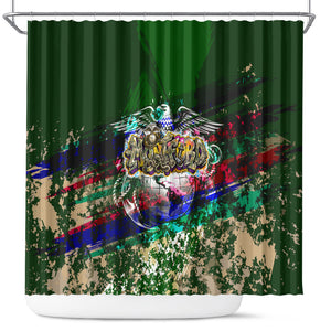 Montford Point Marines 1942 The First 20000 Shower Curtain Vintage Vinyl Record Camouflage Graffiti Art