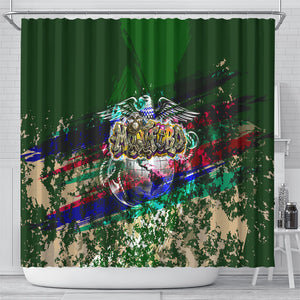 Montford Point Marines 1942 The First 20000 Shower Curtain Vintage Vinyl Record Camouflage Graffiti Art