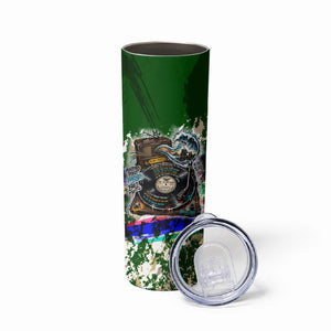 Montford Point Marines 1942 The First 20000 Skinny Tumbler Vintage Vinyl Record Camouflage Graffiti Art
