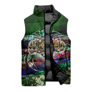 Montford Point Marines 1942 The First 20000 Sleeveless Puffer Jacket Vintage Vinyl Record Camouflage Graffiti Art