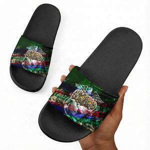 Montford Point Marines 1942 The First 20000 Slide Sandals Vintage Vinyl Record Camouflage Graffiti Art