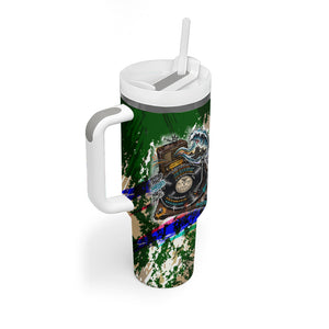 Montford Point Marines 1942 The First 20000 Tumbler With Handle Vintage Vinyl Record Camouflage Graffiti Art
