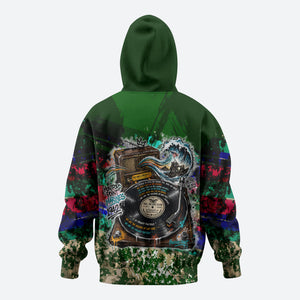 Montford Point Marines 1942 The First 20000 Zip Hoodie Vintage Vinyl Record Camouflage Graffiti Art