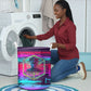 Montford Point Marines Legacy 1942 Laundry Basket The Right To Fight Retro Glitch Vaporwave Art