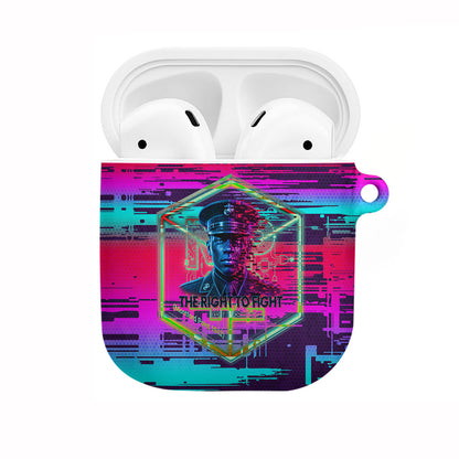 Montford Point Marines Legacy 1942 AirPods Case The Right To Fight Retro Glitch Vaporwave Art