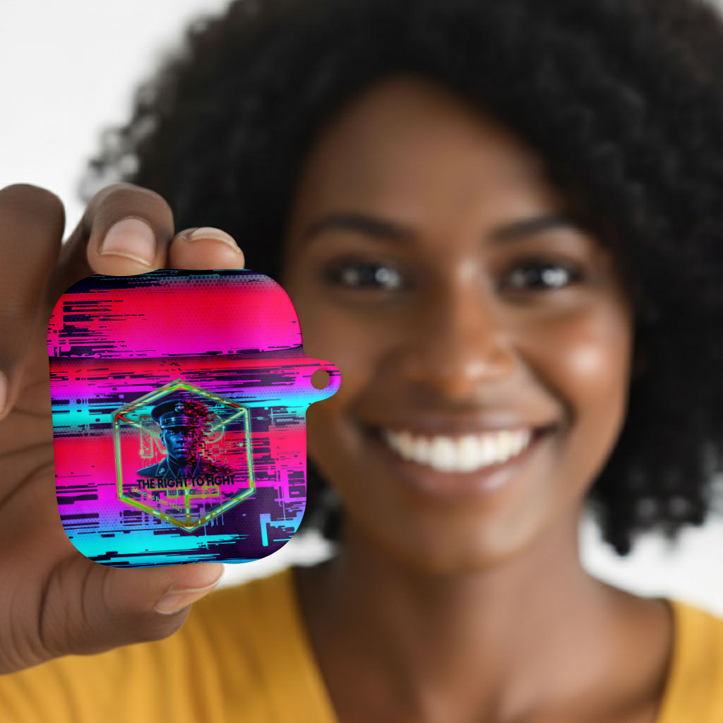 Montford Point Marines Legacy 1942 AirPods Case The Right To Fight Retro Glitch Vaporwave Art
