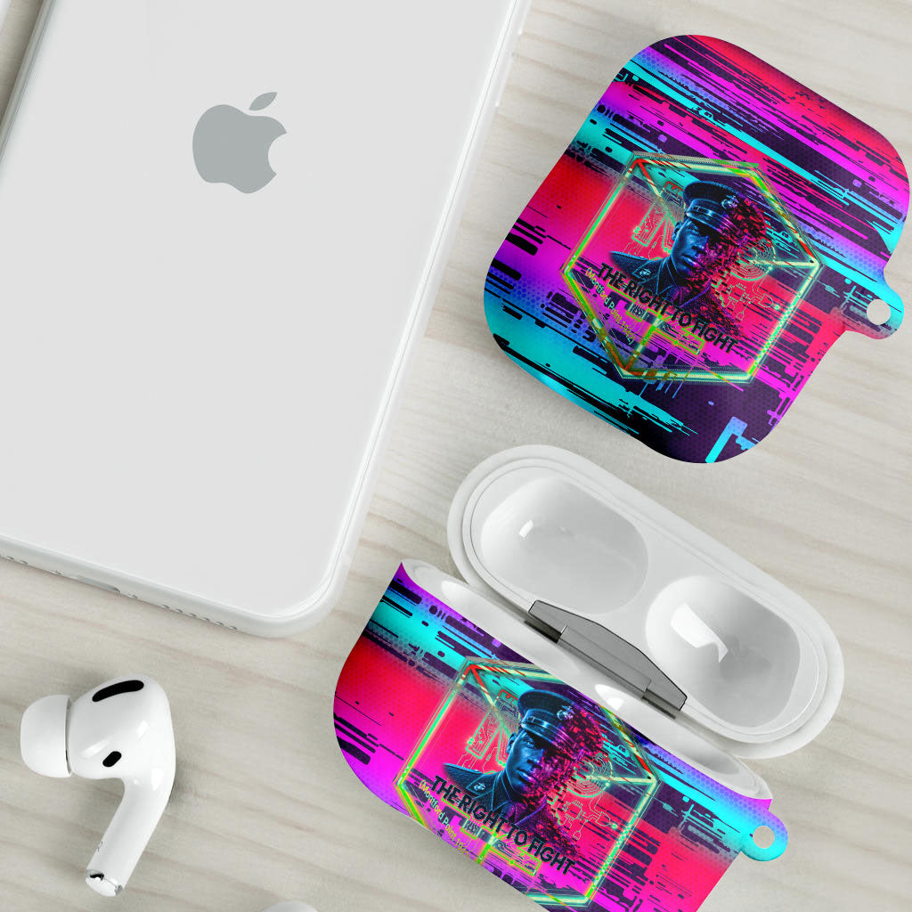 Montford Point Marines Legacy 1942 AirPods Case The Right To Fight Retro Glitch Vaporwave Art