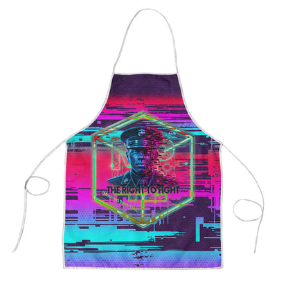 Montford Point Marines Legacy 1942 Apron The Right To Fight Retro Glitch Vaporwave Art