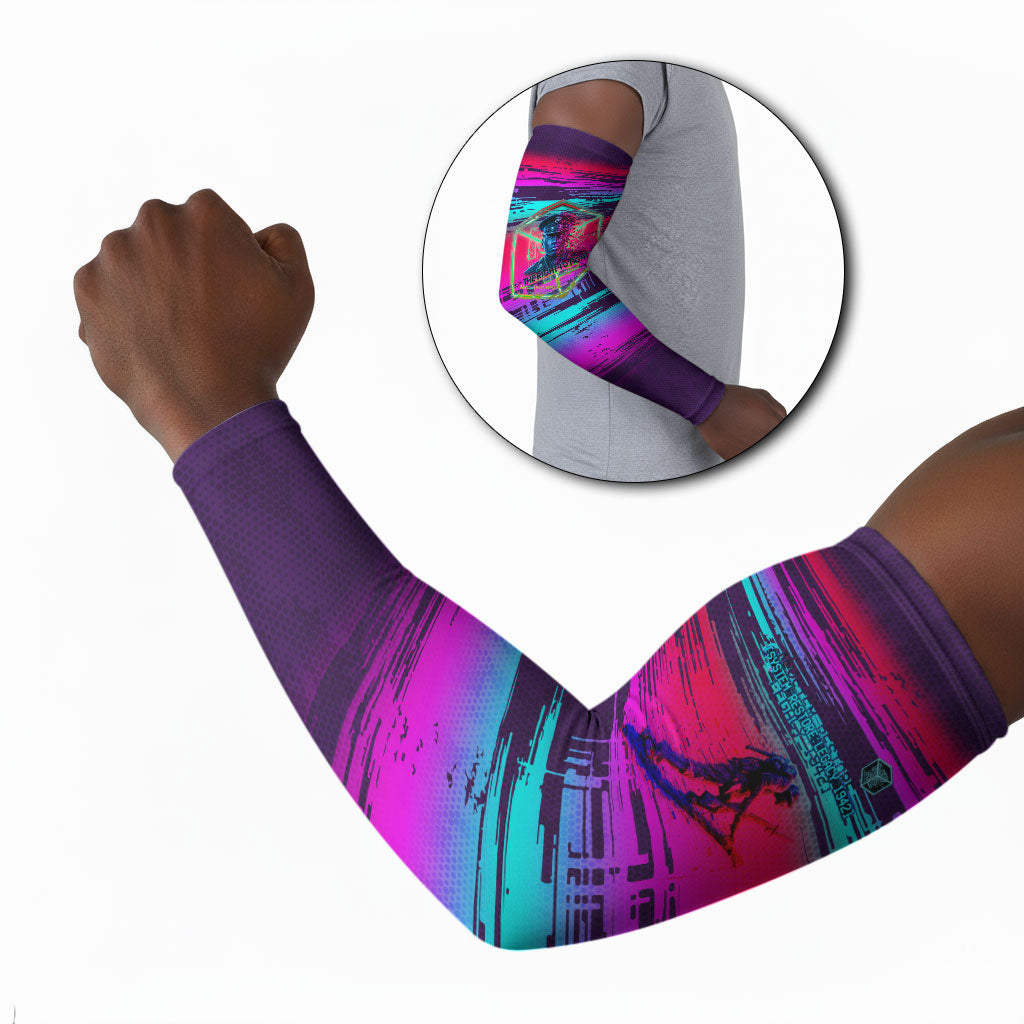 Montford Point Marines Legacy 1942 Arm Sleeves The Right To Fight Retro Glitch Vaporwave Art