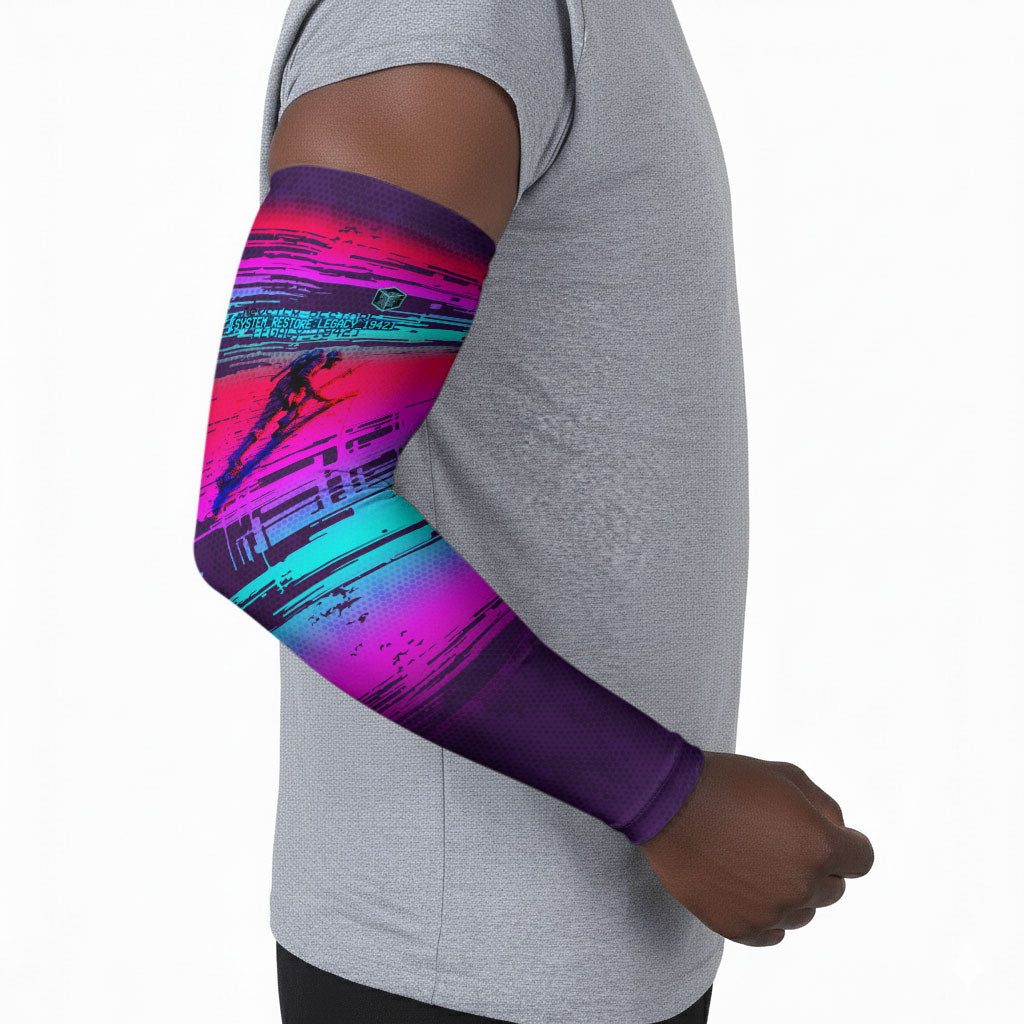 Montford Point Marines Legacy 1942 Arm Sleeves The Right To Fight Retro Glitch Vaporwave Art
