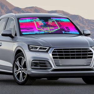 Montford Point Marines Legacy 1942 Auto Sun Shade The Right To Fight Retro Glitch Vaporwave Art